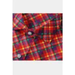 Men's Cotton Blended Checked Full Sleeve Shirt (Red) - Image 2