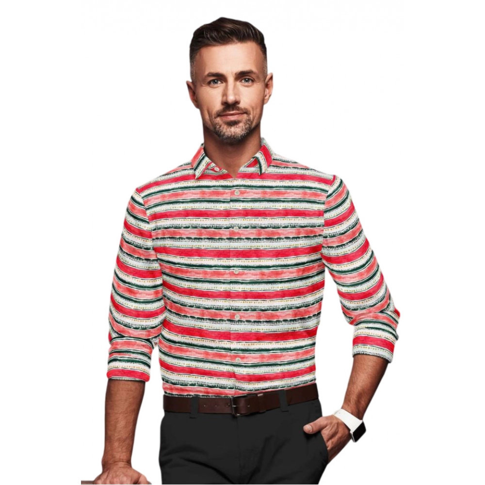 53814506328_9cec612292_o_d-1000x1000-1.webp Men's Cotton Blended Striped Full Sleeve Shirt (Red-White) - Image 1