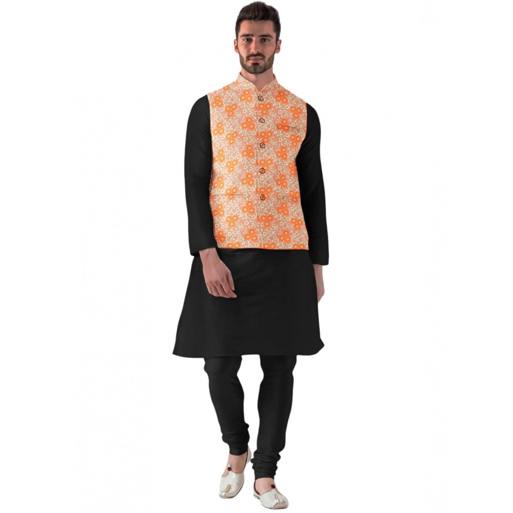 53814597544_d046a11e43_o_d-1000x1000-1.webp Men's Jacquard Printed Full Sleeve Waistcoat (Orange) - Image 1