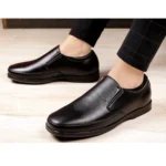 Men's Faux Leather Formal Shoes (Black) - Image 4