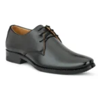 Men's Faux Leather Formal Shoes (Black) - Image 5