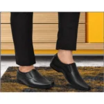 Men's Faux Leather Formal Shoes (Black) - Image 2