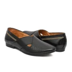 Men's Faux Leather Formal Shoes (Black) - Image 5