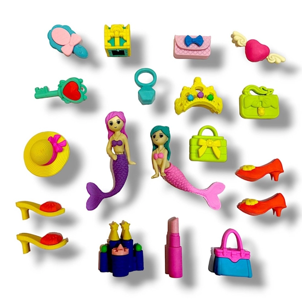 53860475774_e6e06975a5_o_d-1000x1000-1.webp Eraser set - Mermaid theme | Rubber | Stationery | 5+ Years - Image 1