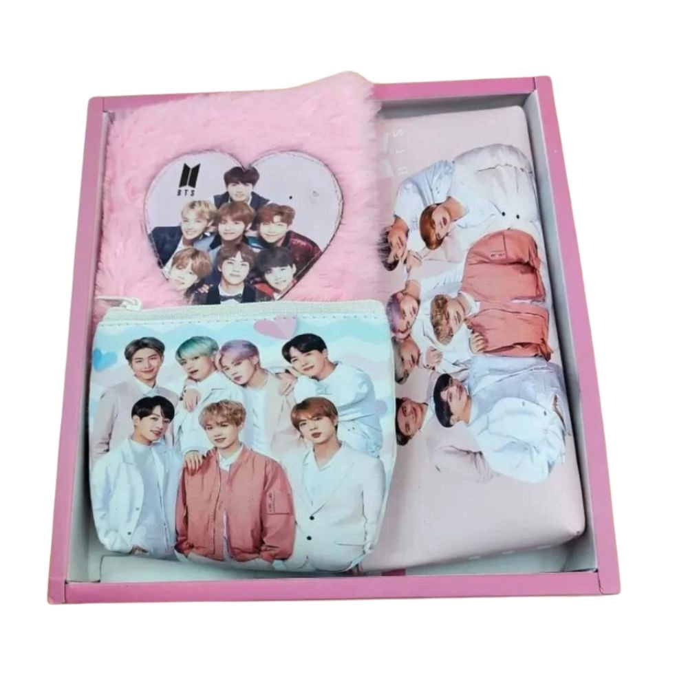 53866439266_eccb4bb732_o_d-1000x1000-1.webp Prezzie Villa 3 in 1 Black Pink Stationery Set for Kids in Multicolor 2 Pouches and 1 Pocket Diary Set | Soft Furr | Stationery | 5+ Years - Image 1