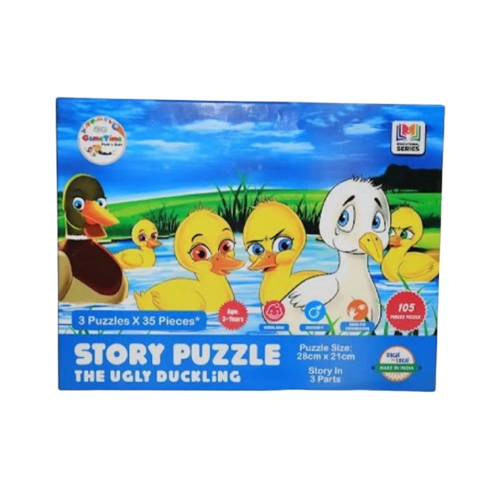 53866793854_2938b5aec8_o_d-1000x1000-1.webp 35_Pcs Set Ugly Ducklingg Story Puzzle | Cardboard | Educational Toys | 5+ Years - Image 1