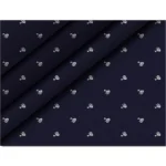 Men's Casual Floral Printed Cotton Blend Unstitched Shirt Fabric 1.6 Mtrs (Dark Blue) - Image 2