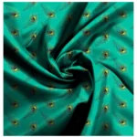 Men's Casual Floral Printed Cotton Blend Unstitched Shirt Fabric 1.6 Mtrs (Green) - Image 2