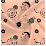 Men's Casual Floral Printed Cotton Blend Unstitched Shirt Fabric 1.6 Mtrs (Orange) - Image 2