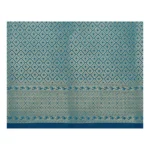 Women's Jacquard Woven Saree With Unstitched Blouse 5.5Mtr (Blue) - Image 2