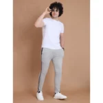 Men's Casual Cotton Striped Full Length Track Pant (Greymelange) - Image 7