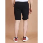 Men's Casual Cotton Striped Above knee Shorts (Black) - Image 2