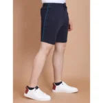 Men's Casual Cotton Striped Above knee Shorts (Navy) - Image 3