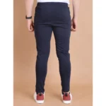 Men's Casual Cotton Striped Full Length Track Pant (Navy) - Image 2