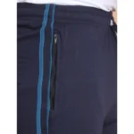 Men's Casual Cotton Striped Full Length Track Pant (Navy) - Image 3