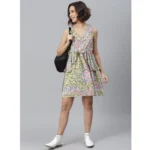 Women's Polyester Peplum Sleeveless Above Knee Dress (Multicolor) - Image 5