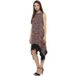 Women's Polyester Printed Sleeveless Knee-Length Dress (Multicolor) - Image 3