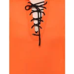 Women's Polyester Solid Long Sleeves Regular Top (Orange) - Image 2