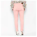 Women's Denim Solid Buttoned Jeans (Pink) - Image 7