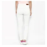 Women's Denim Solid Buttoned Jeans (White) - Image 6
