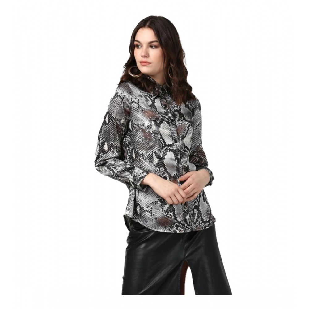 54040647907_53048a9351_o_d-1000x1000-1.webp Women's Satin Animal Print Long Sleeves Standard Length Shirt (Black - Grey) - Image 1
