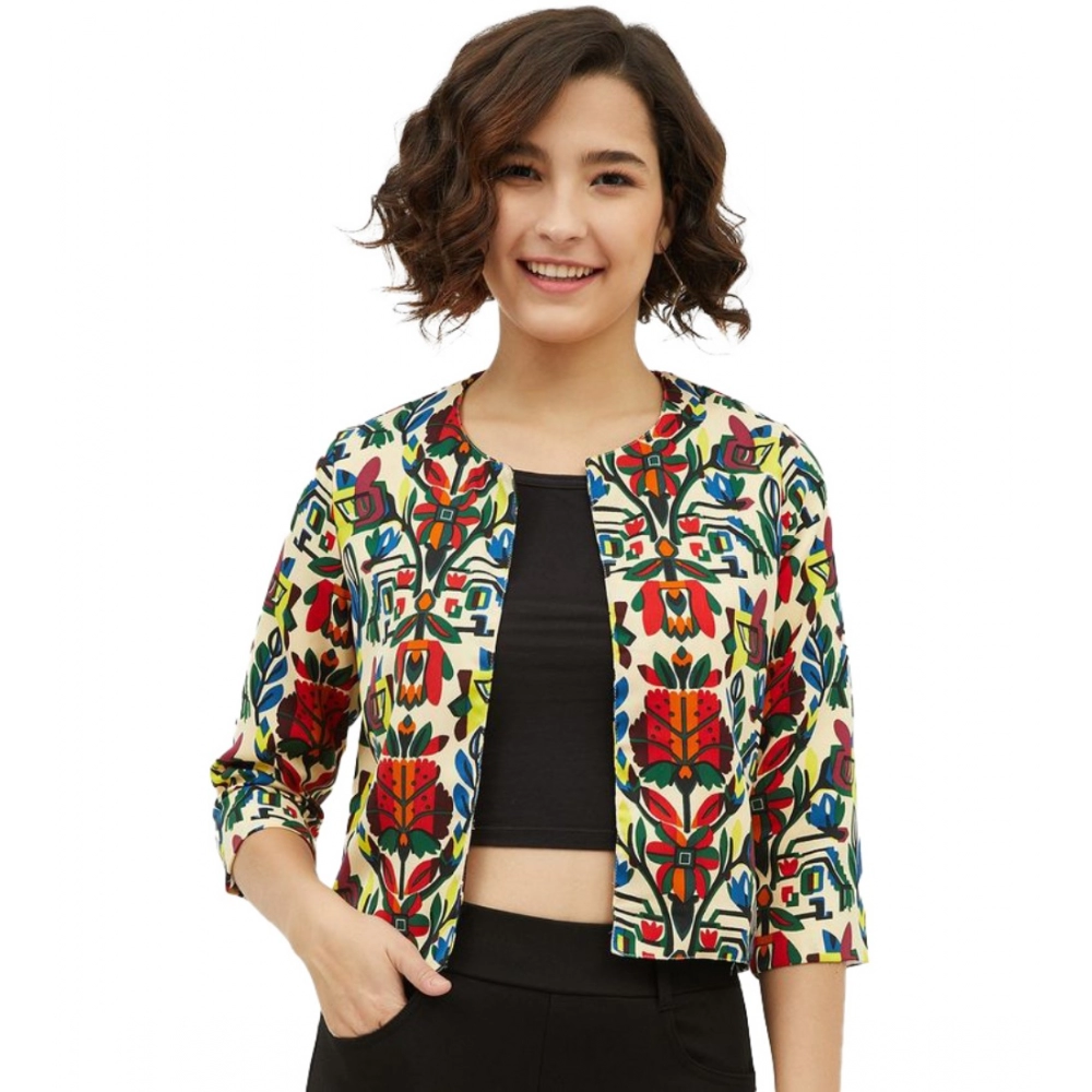 54041513406_e89b9352aa_o_d-1000x1000-1.webp Women's Polyester Floral 3-4th Sleeves Shrug (Multicolor) - Image 1