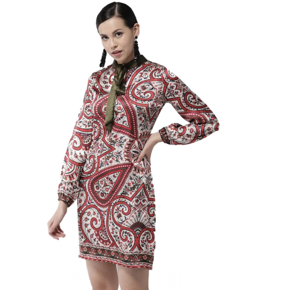 54041836219_1a0a348c78_o_d-1000x1000-1.webp Women's Polyester Printed Long Sleeves Above Knee Dress (Red) - Image 1