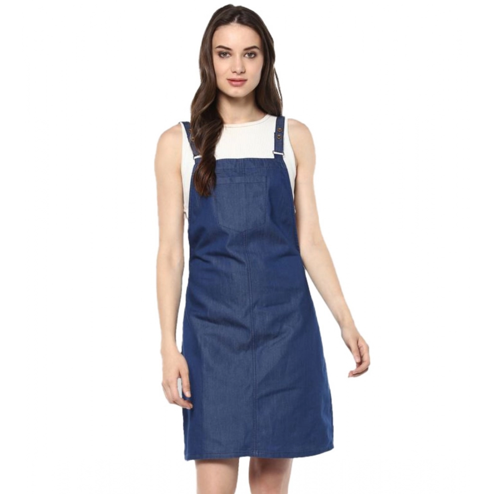 54041836419_0eab586b4a_o_d-1000x1000-1.webp Women's Denim Solid Shoulder Straps Above Knee Dress (Blue) - Image 1
