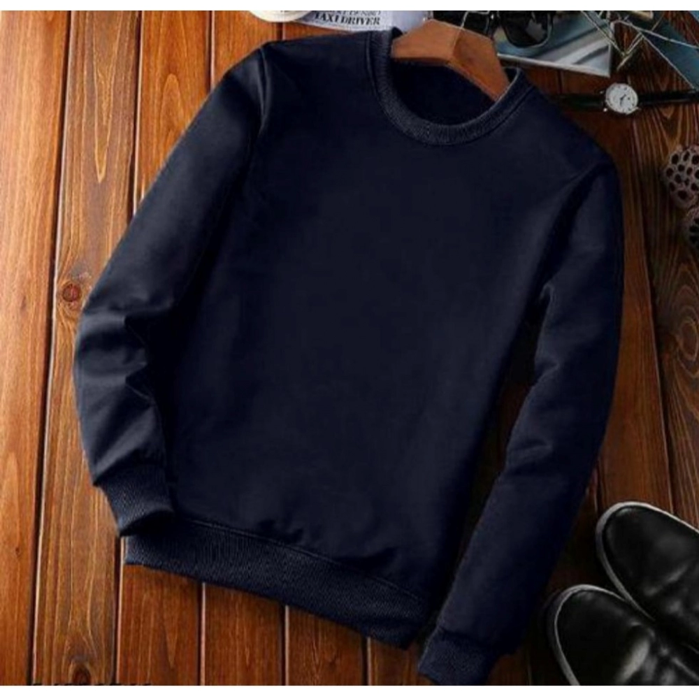 54085304764_114c0fdbca_o_d-1000x1000-1.webp Men's Casual Fleece Solid Round Neck Long Sleeves Sweatshirt (Navy Blue) - Image 1