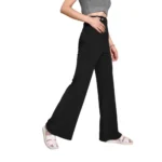 Women's Polyester Cow Pattern Pant (Black) - Image 4