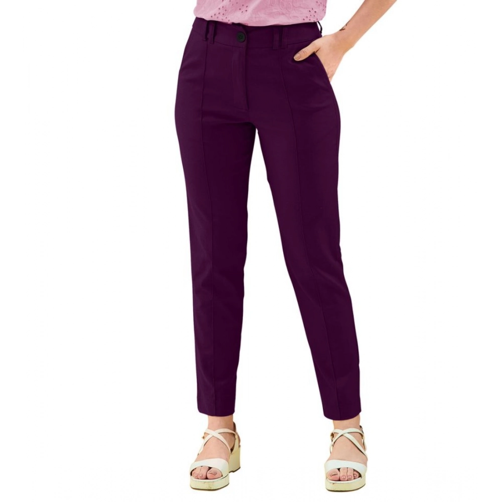 54153673632_88ae85267f_o_d-1000x1000-1.webp Women's Polyester Solid With Pocket Pant (Wine) - Image 1
