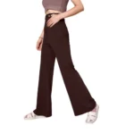 Women's Polyester Cow Pattern Pant (Coffee) - Image 5