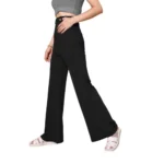 Women's Polyester Cow Pattern Pant (Black) - Image 5