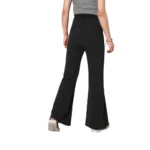 Women's Polyester Cow Pattern Pant (Black) - Image 2