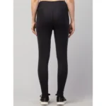 Women's Polyester Solid Ankle Length High-Rise Tights (Black) - Image 6