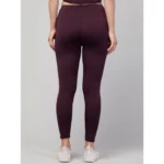 Women's Polyester Solid Ankle Length High-Rise Tights (Purple) - Image 6