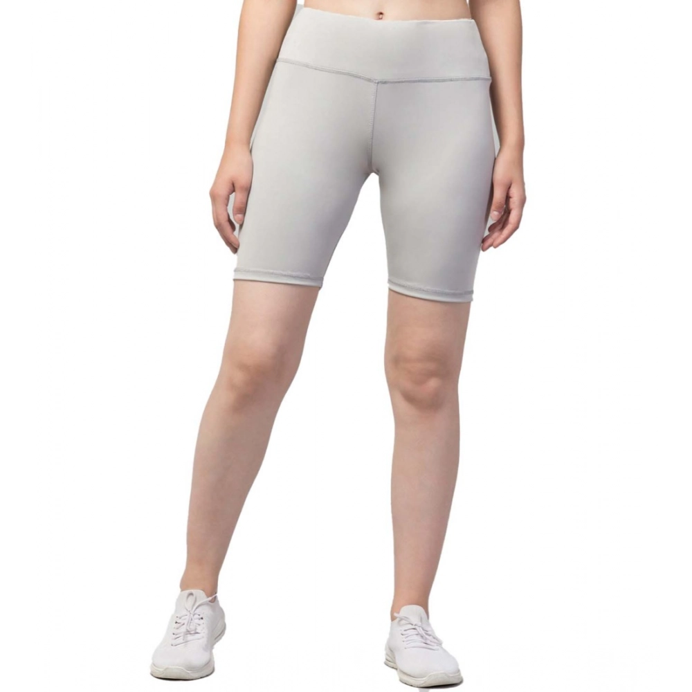 54157015371_d029944c7c_o_d-1000x1000-1.webp Women's Polyester Solid Above Knee High-Rise Shorts (Grey) - Image 1