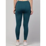 Women's Polyester Solid Ankle Length High-Rise Tights (Green) - Image 6