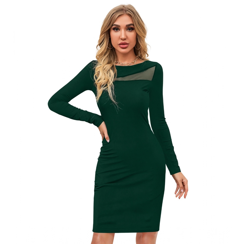 54162093497_d5abeb23df_o_d-1000x1000-1.webp Women's Knitting stretchable Solid Round Neck Full Sleeve Dress (Green ) - Image 1
