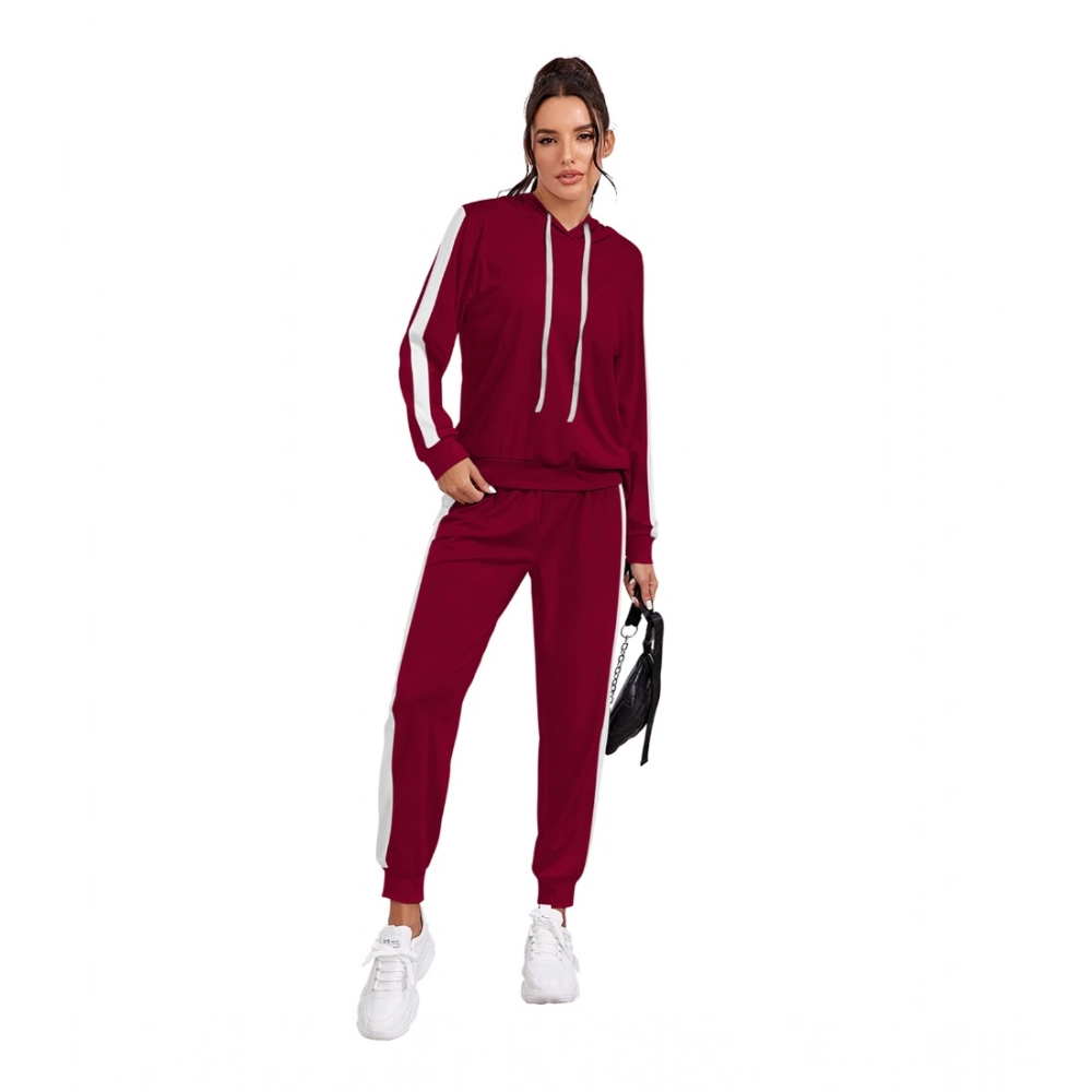 54162099377_80ed70af05_o_d-1000x1000-1.webp Women's Knitting stretchable Solid Hooded Neck Full Sleeve Track Suit (Maroon) - Image 1
