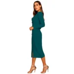 Women's Knitting stretchable Round Neck Full Sleeve Dress (Morpich ) - Image 2