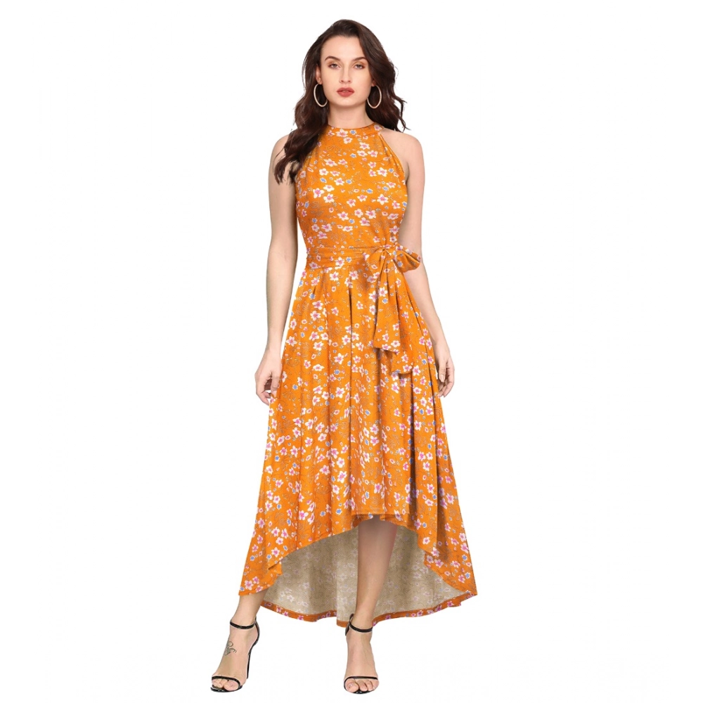 54163243018_e8d4bf39fc_o_d-1000x1000-1.webp Women's Polyester Printed Halter Neck Sleeveless Dress (Yellow) - Image 1