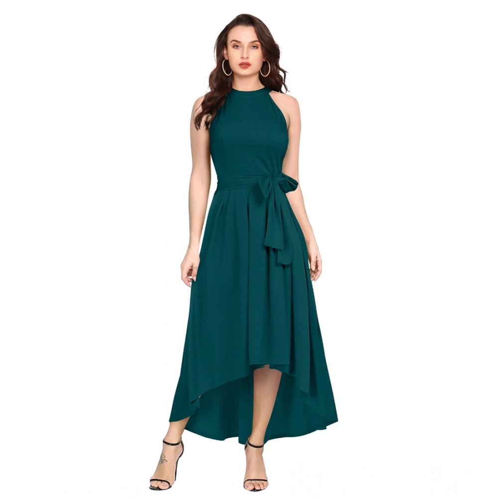 54163243183_72b6534b00_o_d-1000x1000-1.webp Women's Polyster Solid Halter Neck Sleeveless Dress (Morpichh) - Image 1