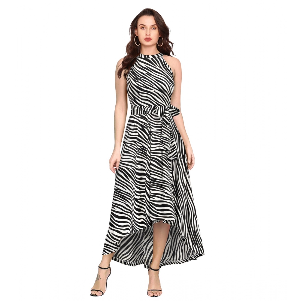 54163283104_6791e31642_o_d-1000x1000-1.webp Women's Polyester Zebra Pattern Halter Neck Sleeveless Dress (White) - Image 1