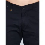 Men's Casual Cotton Solid Knee Length Cargo Shorts (Black) - Image 4