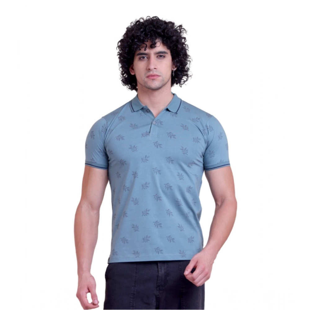 54222058188_f1220d6eb0_o_d-1000x1000-1.webp Men's Casual Cotton Printed Half Sleeve Round Neck T-Shirt (Green) - Image 1