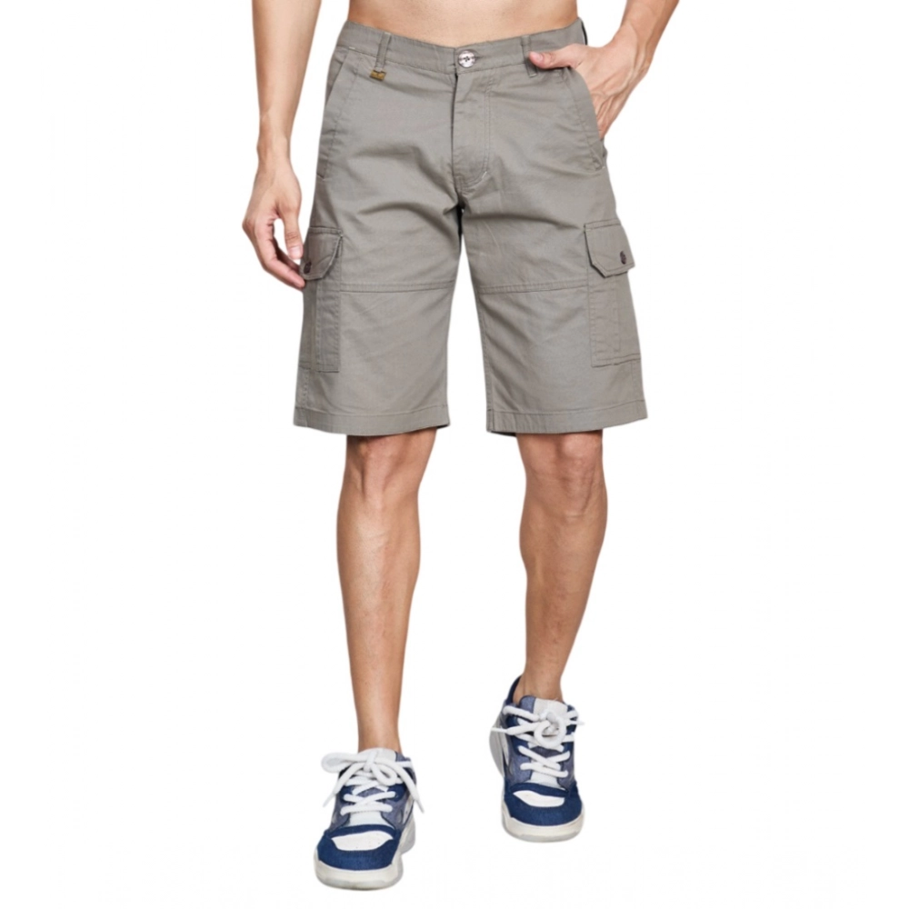 54222221960_43a322a480_o_d-1000x1000-1.webp Men's Casual Cotton Solid Knee Length Cargo Shorts (DarkGrey) - Image 1