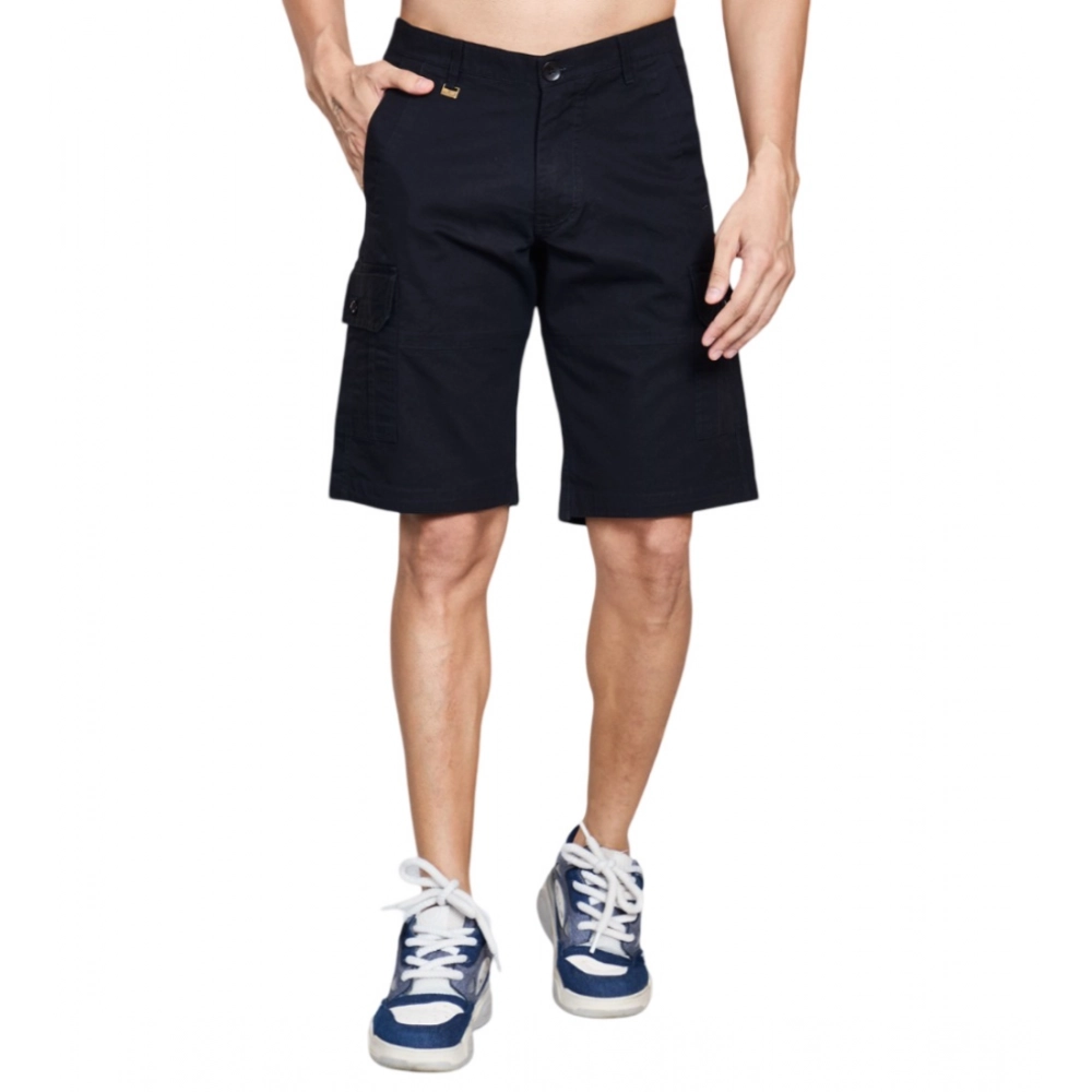 54222221990_85a7239a3b_o_d-1000x1000-1.webp Men's Casual Cotton Solid Knee Length Cargo Shorts (Black) - Image 1
