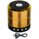 Plastic Rubber Wireless WS887 Bluetooth Speaker (Gold) - Image 3