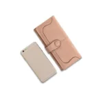Women's Faux Leather Medium Snap Button Wallet (Khakhi) - Image 2